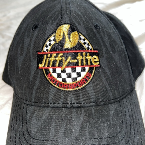JIFFY-TITE Motorsports Black Flame Detailed Cap - Picture 4 of 4